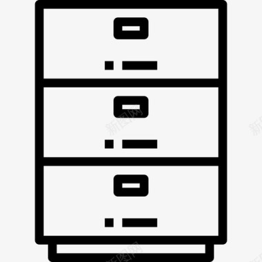 橱柜办公工具4线性图标图标