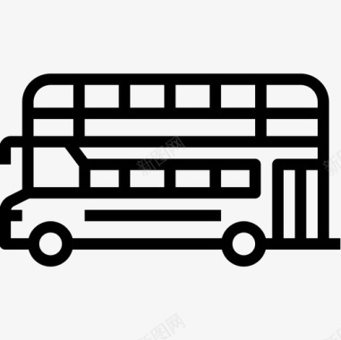 双层巴士交通95直达图标图标
