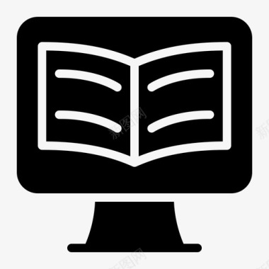电子书电脑图书馆图标图标