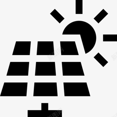 太阳能电池板荷兰2号填充图标图标