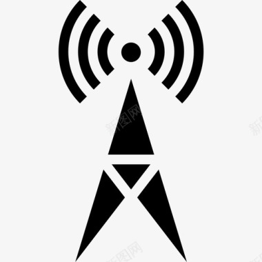 信号塔通信互联网4填充图标图标
