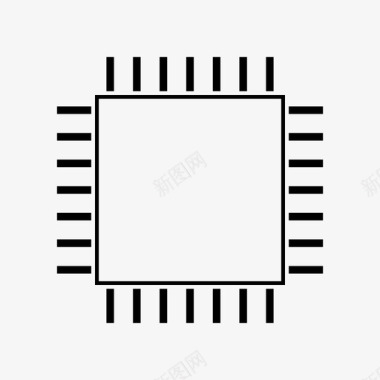芯片计算机处理器cpu图标图标