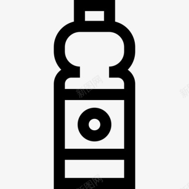 水瓶杂货店18线性图标图标