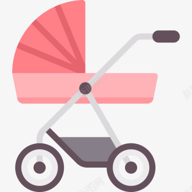 婴儿车孕妇车公寓图标图标