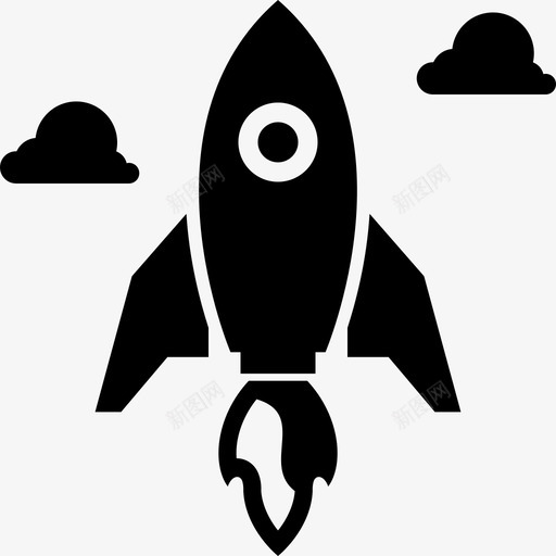 推动创新发射图标svg_新图网 https://ixintu.com 创业 创新 发射 推动 火箭
