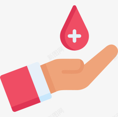 献血献血5平坦图标图标
