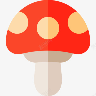 蘑菇烤肉4扁平图标图标