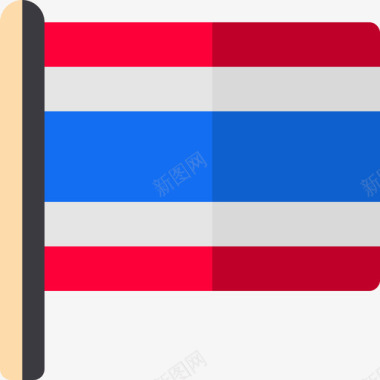 泰国国旗3号扁平图标图标
