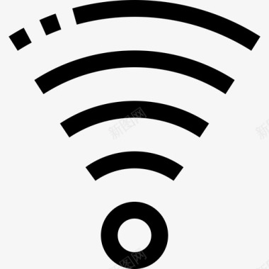 Wifi网络和安全线性图标图标