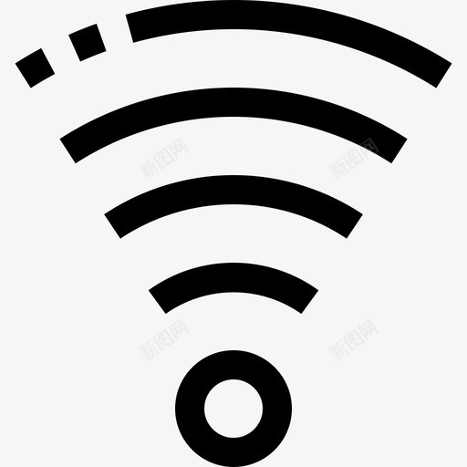 Wifi网络和安全线性图标svg_新图网 https://ixintu.com Wifi 线性 网络和安全