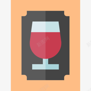 菜单葡萄酒6平淡图标图标