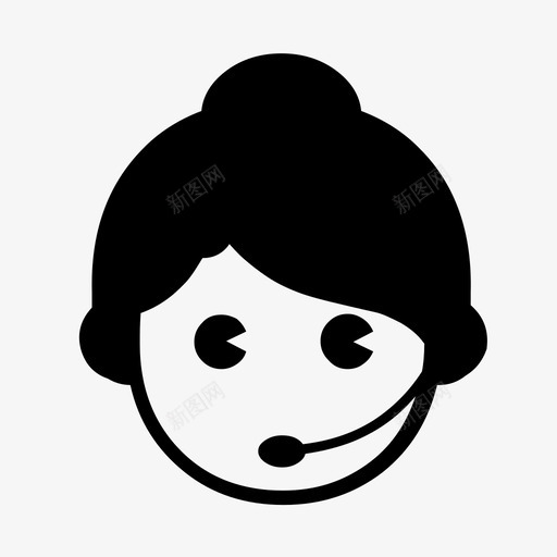 icon_客服_presssvg_新图网 https://ixintu.com icon_客服_press