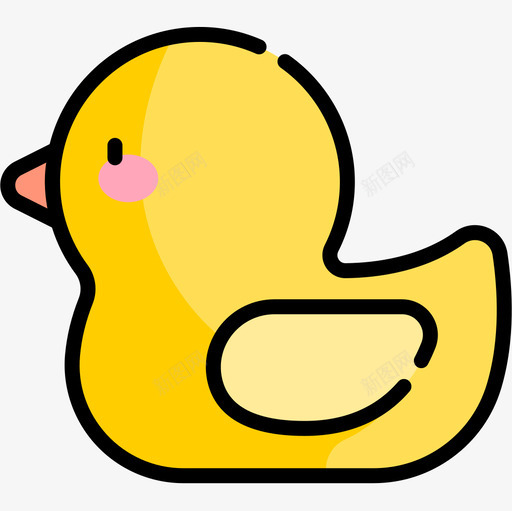 Ducky婴儿淋浴5线性颜色图标svg_新图网 https://ixintu.com Ducky 婴儿淋浴5 线性颜色