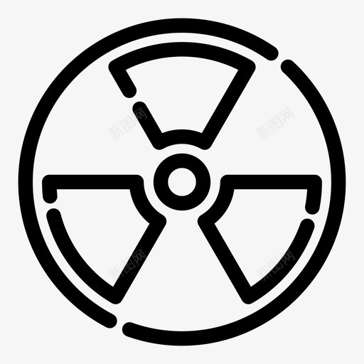 辐射小心危险图标svg_新图网 https://ixintu.com 危险 小心 放射性 核 科学 辐射