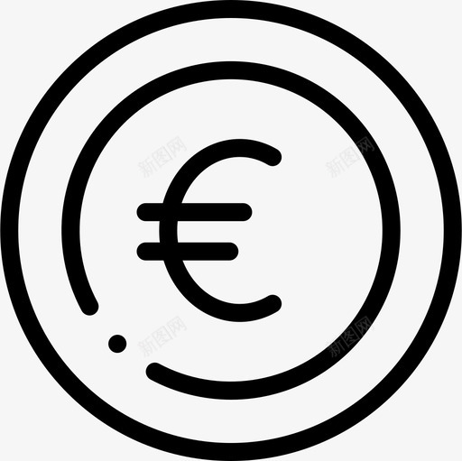 硬币荷兰5直线图标svg_新图网 https://ixintu.com 直线 硬币 荷兰5