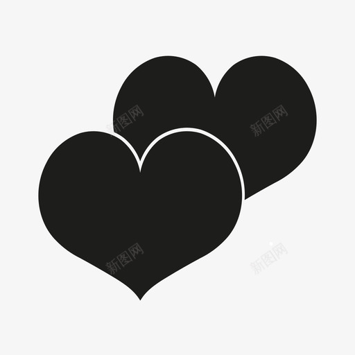 心形黑情侣手绘图标svg_新图网 https://ixintu.com 心形黑 情人节 情人节2017 情侣 手绘