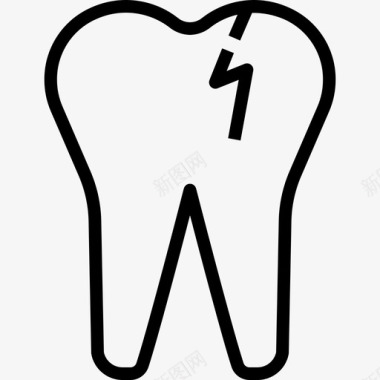 断牙保健9线状图标图标