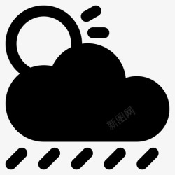 日晒雨淋日晒雨淋气候全球变暖图标高清图片