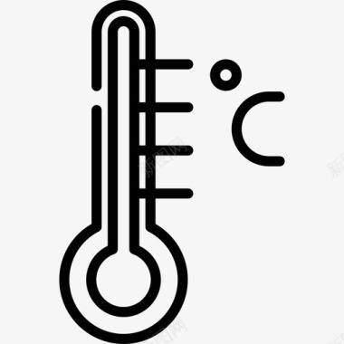 温度计烹饪49线性图标图标