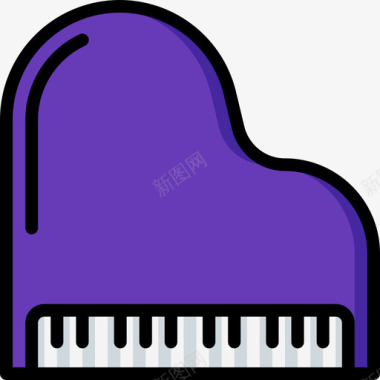 钢琴婚礼101线性颜色图标图标