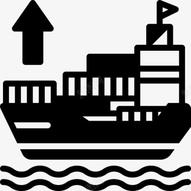 出口商游轮船运图标图标