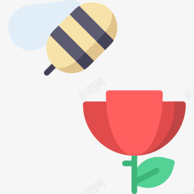 蜜蜂园艺33平坦图标图标