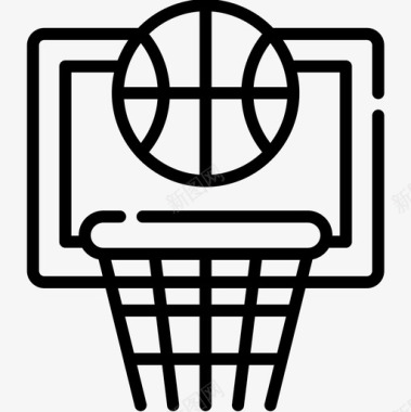 篮球积极生活方式9直线型图标图标