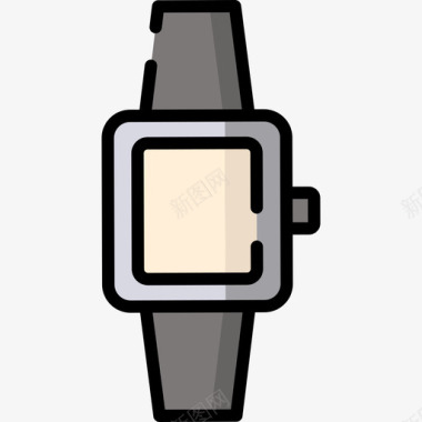 智能手表健身47线性颜色图标图标