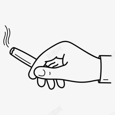 雪茄手哈瓦那图标图标