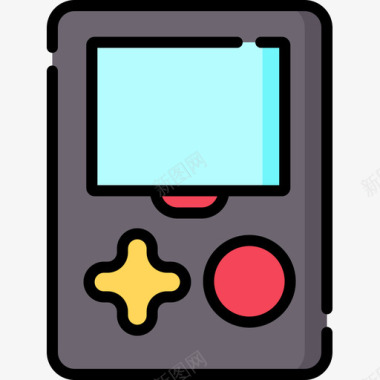 Gameboy圣诞玩具10线性颜色图标图标