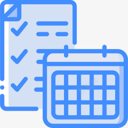 项目管理进度表进度表项目管理14蓝色图标高清图片