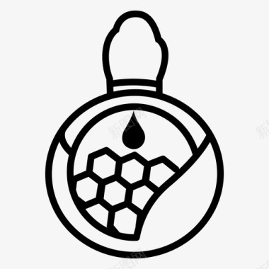 蜂蜜乳液美容瓶子图标图标