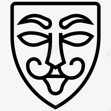 面具黑客小偷图标图标