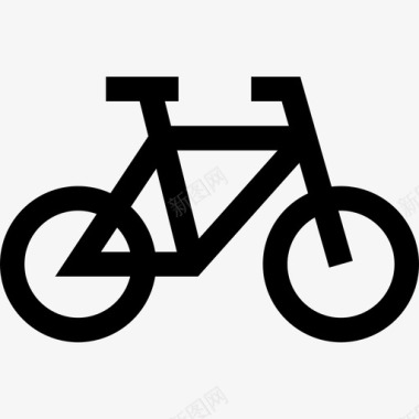 自行车9号自行车直线型图标图标