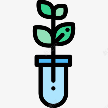 植物水疗和桑拿线性颜色图标图标
