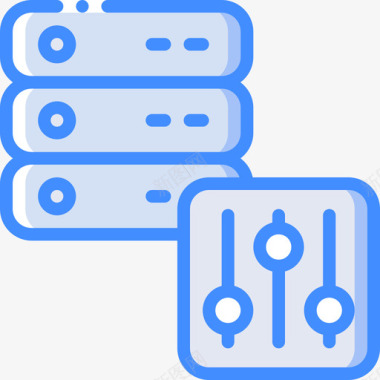 服务器网络托管16蓝色图标图标