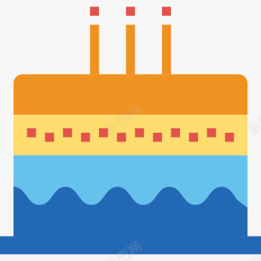 生日蛋糕生日派对29扁平图标图标