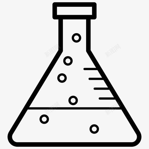 化学烧瓶锥形瓶基本烧瓶图标svg_新图网 https://ixintu.com 化学烧瓶 基本烧瓶 实验室概念 搜索引擎优化和网页线图标 锥形瓶