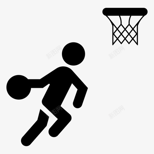 篮球运动员比赛进球图标svg_新图网 https://ixintu.com 比赛 篮球 篮球运动员 运动 进球