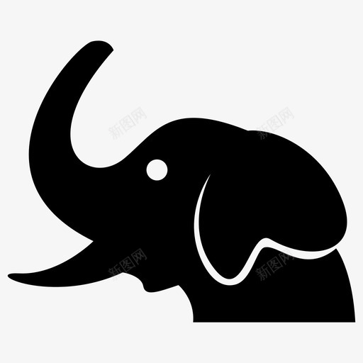 大象动物野生动物图标svg_新图网 https://ixintu.com 动物 动物园 大象 野生动物