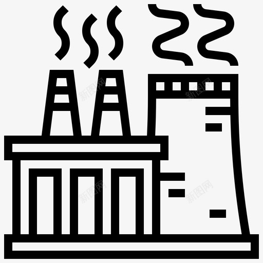 发电厂替代品能源图标svg_新图网 https://ixintu.com 发电厂 替代品 核能 燃料 能源