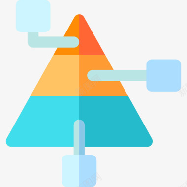 金字塔图营销68扁平图标图标