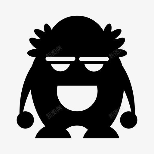 怪物可爱万圣节图标svg_新图网 https://ixintu.com 万圣节 可爱 怪物 怪物固体 恐怖