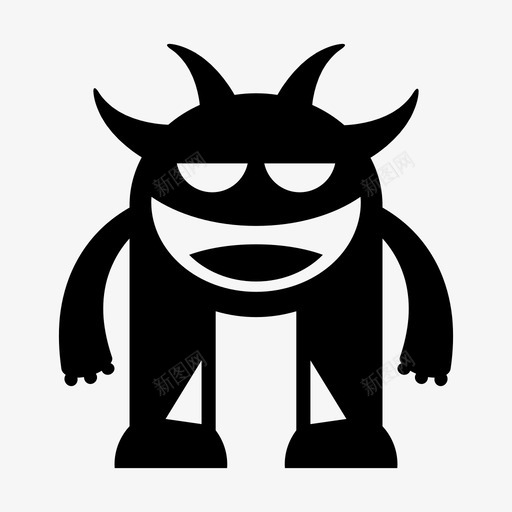 怪物恶魔万圣节图标svg_新图网 https://ixintu.com 万圣节 怪物 怪物固体 恐怖 恶魔