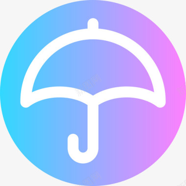 雨伞48递圆形图标图标