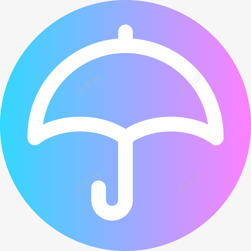 雨伞48递圆形图标svg_新图网 https://ixintu.com 48递 圆形 雨伞