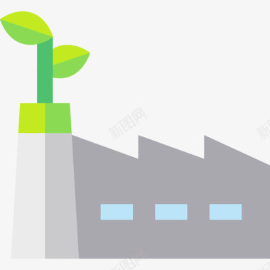 工厂可再生能源12平房图标图标