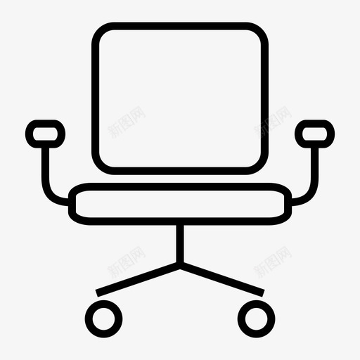 转椅办公桌家具图标svg_新图网 https://ixintu.com 办公室 办公桌 商务套装2 家具 转椅
