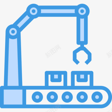 输送机工业16蓝色图标图标