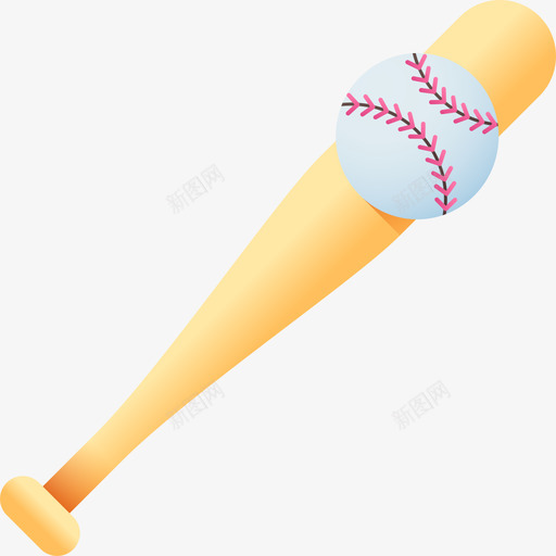 棒球棒积极生活方式8彩色图标svg_新图网 https://ixintu.com 彩色 棒球棒 积极生活方式8